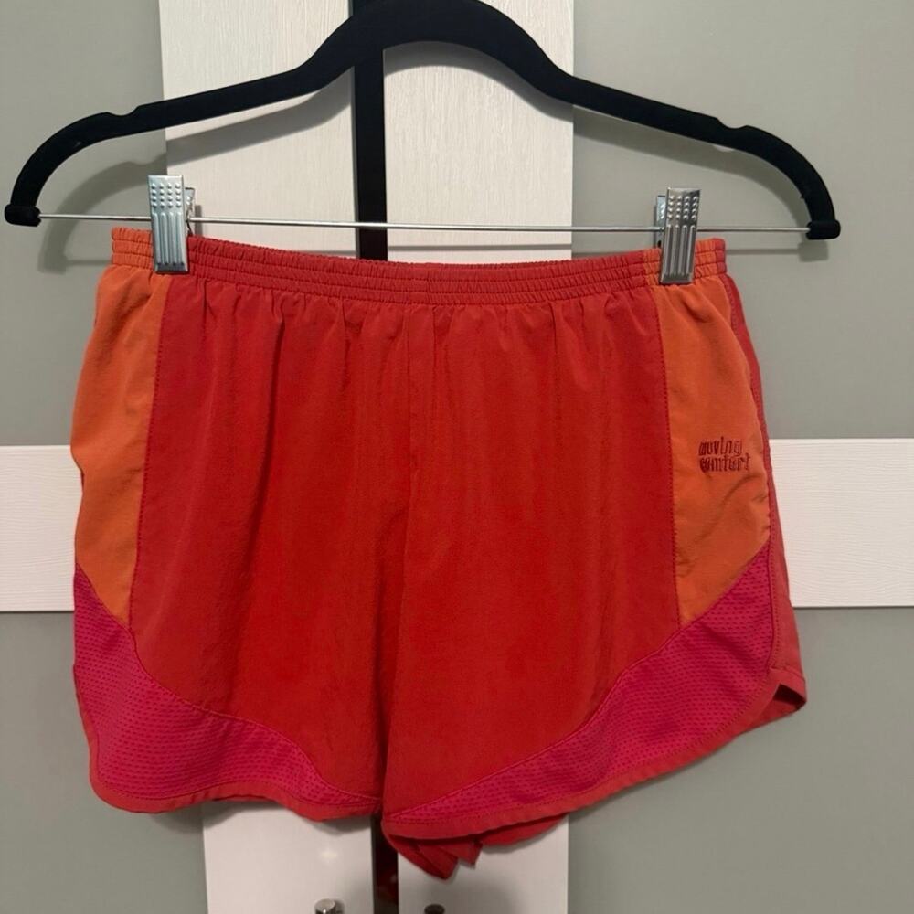 Moving Comfort Women’s Running Shorts S Red Orange Pink DriLayer Athletic